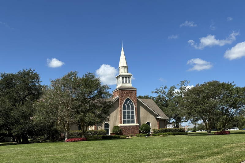A picture of a church. In our concept, a church would be at the center of our community life. 