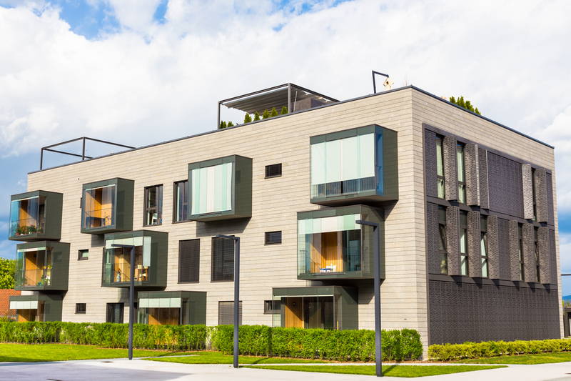 Conceptual neighborhood office building that can also be used for research.