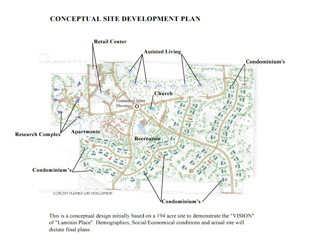 This is a conceptual plan of how the neighborhood might be set out. 